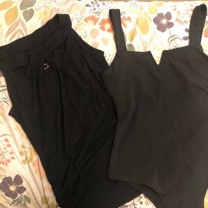 Black tank top bundle, XS